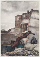 KT 1997 029
<br/>
Sloop van een huis in Den Haag
<br/>
<em>Eeden, Paul van (1907-1996)</em>